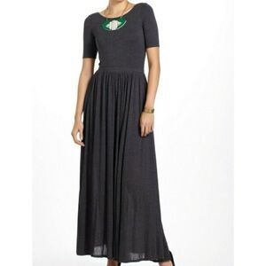 Anthropologie Bordeaux Torey Knit Maxi Dress in Grey Size Medium